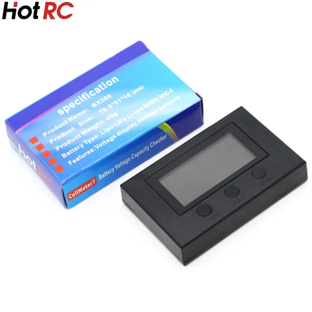 Тестер напряжения батареи HotRC BX200 2 7S Lipo/сигнал тревоги низкого зуммер