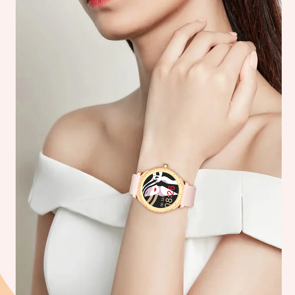 FIOMI Y1 Fashion Smart Watch Women Bluetooth Call Music with Heart Rate Monitoring Custom Dial Touch Водонепроницаемые умные