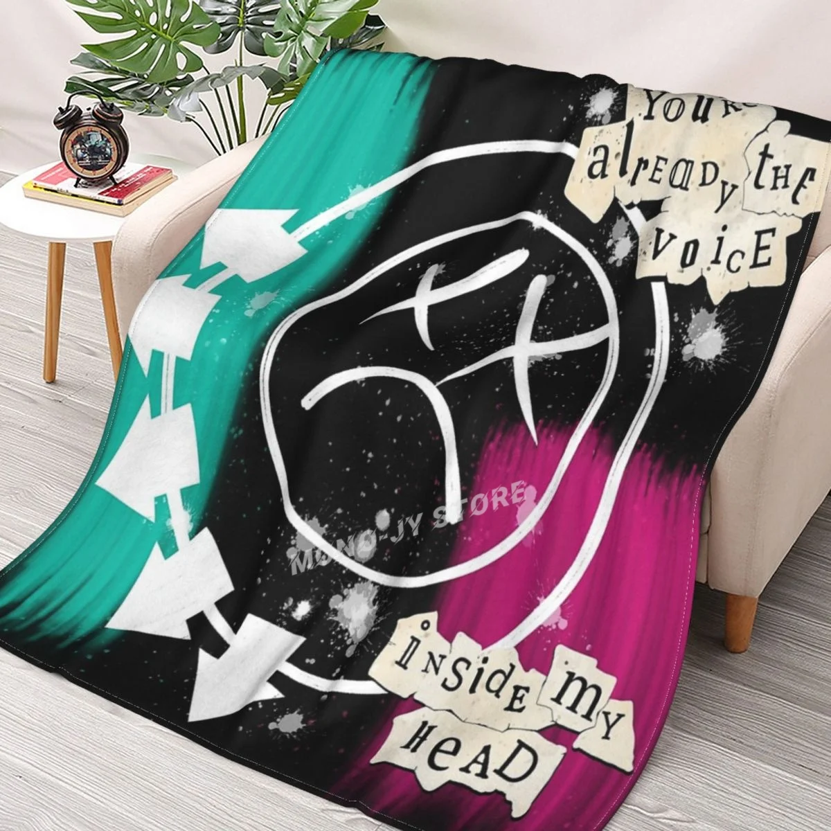 

The Voice Inside My Head (2) Throw Blanket Sherpa Blanket Bedding soft Blankets