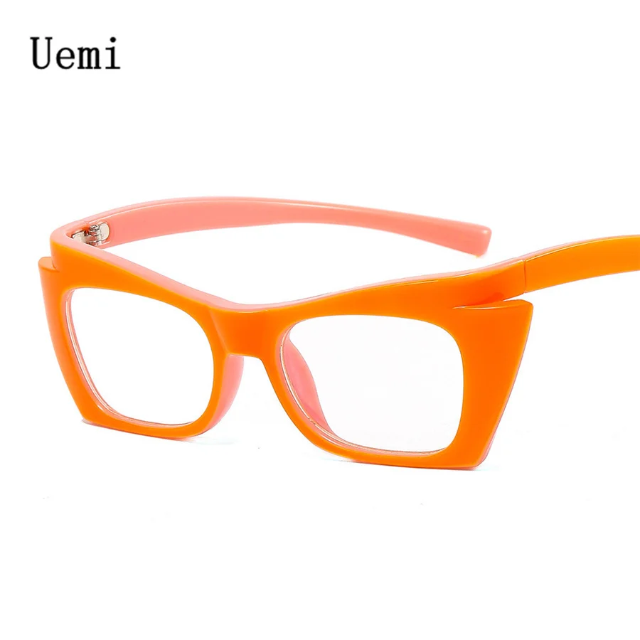 

New Fashion Women Cat Eye Blue Light Glasses Retro Clear Reading Eyeglasses Vintage Computer Ladies Frame Orange Leopard