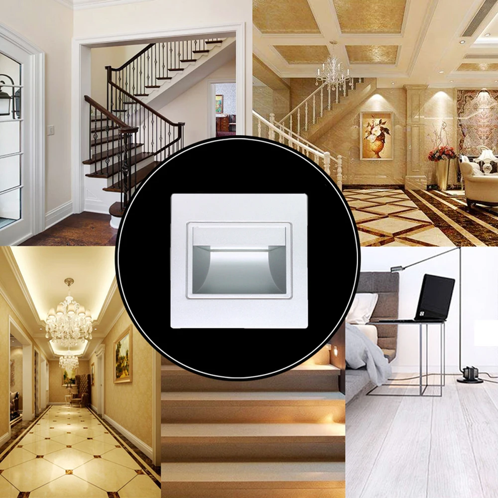 Лестничный светильник светодиодный Встроенный Настенный лестничная лестница