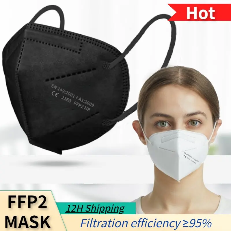 

Upgrade 6-layer FFP2 Mask,Fpp2 Approved Mask Kn95 Black Masks Reusable Fp2 Masque FFP2MASK Mascarillas Fpp2 Mascara Ffp 2