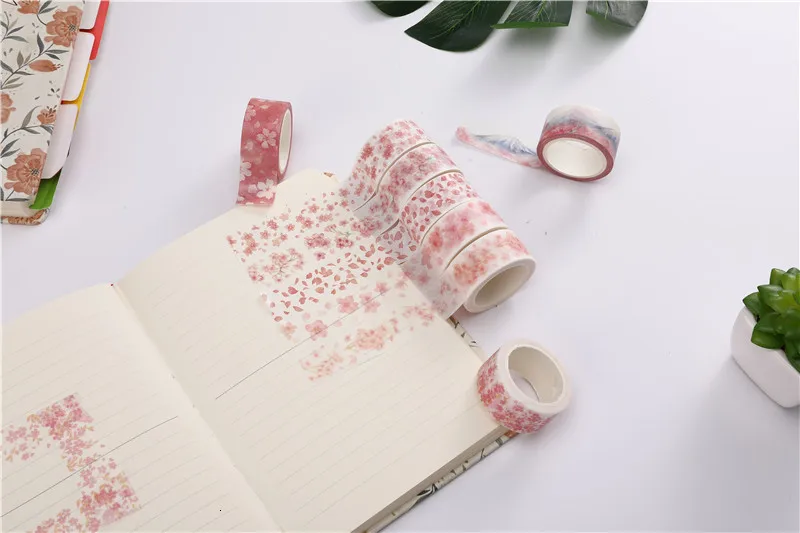 NOVERTY Flower Kawaii васи лента симпатичная Маскировка Лента креативный дневник DIY Украшение бумажные Скрапбукинг наклейки стационарные 02518