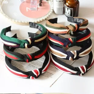 Женский простой ободок на голову однотонный с узлом аксессуар для волос