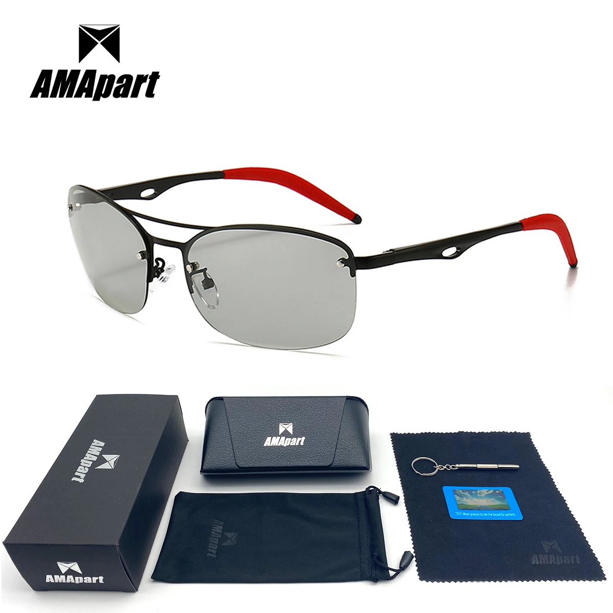 

AMApart High Quality Polarized Sunglasses For Men Driving Fishing Sports Outdoors UV400 Protection Anti-Glare