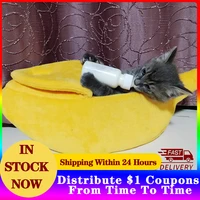 cat bed dog cute banana shape house pet mat portable dropshipping cushion durable closed funny kennel creativity supplies