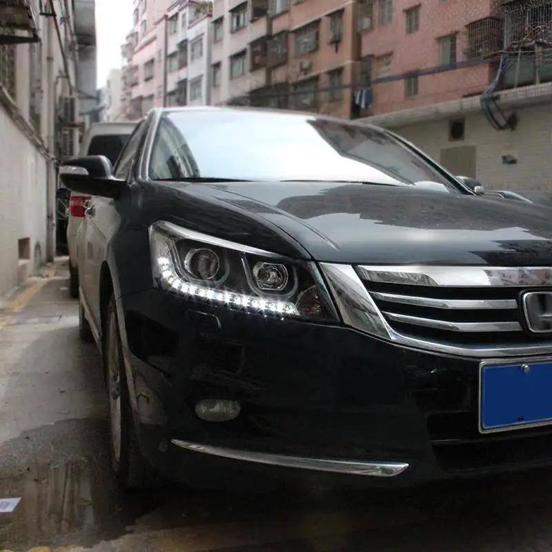 Наружные Drl Luces Assessoires Neblineros Led Para Авто Cob дневные ходовые фары автомобильные фары в сборе 08 для Honda Accord