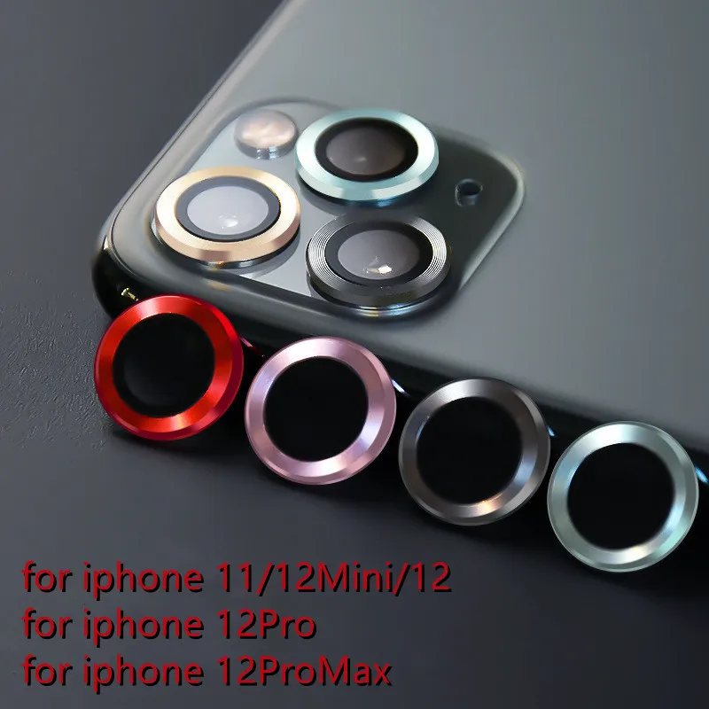 

10 цветов защита объектива камеры для iPhone 11 12 Pro Max полное покрытие чехол металлическое закаленное стекло Защита экрана пленки для задней кам...