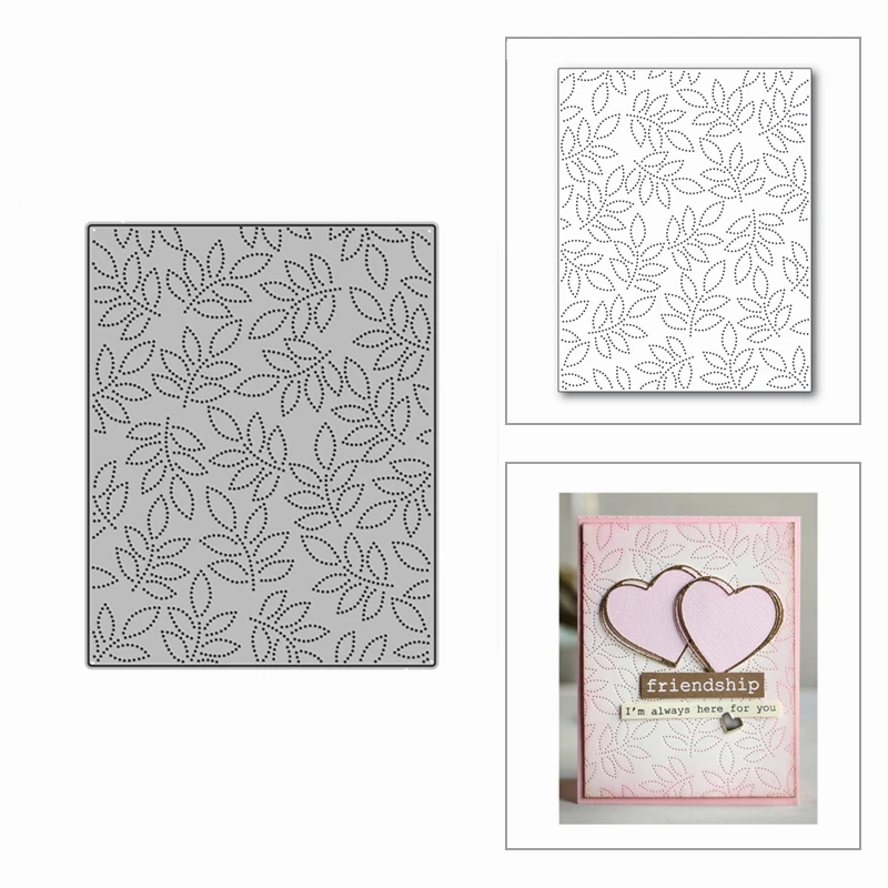 Новый пятнистый трафарета в форме листьев фон плесени 2020 металлический