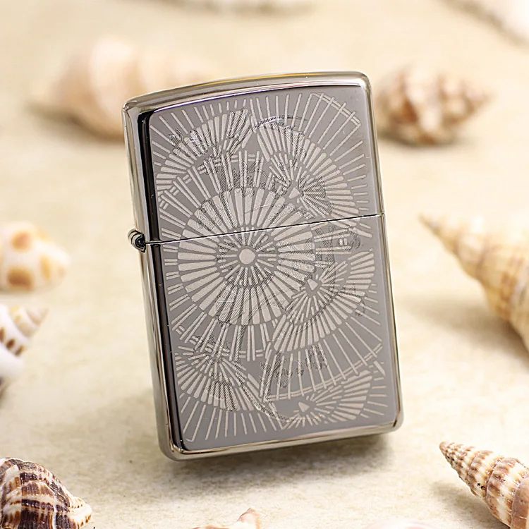 Подлинная Зажигалка Zippo медная ветрозащитная черная круглая сигаретная