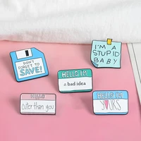 sticky notes brooch cute cartoon shirt pins alloy enamel badges broches for men women badge pins brooches jewelry accessories