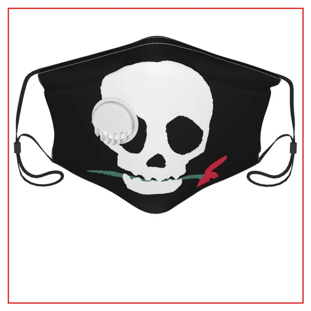 

Kids Men Women Face Mask FLOWER ON SKULL'S MOUTH Breathing Snorkel Tie Dye Facemasks for Virus Protection Facemasks Reusable