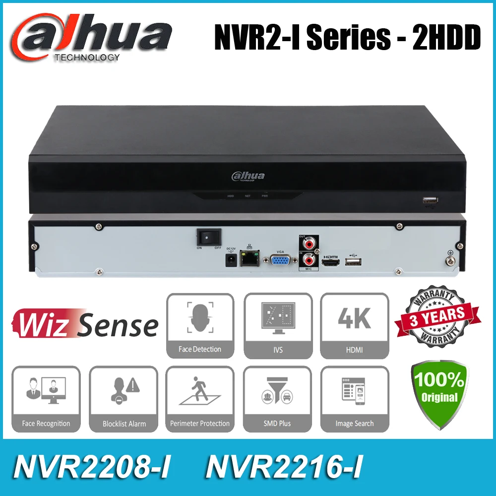 Оригинальная система видеонаблюдения Dahua NVR2208 I 8/16 сетевой видеорегистратор H.265 +