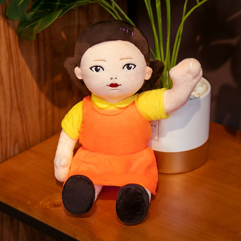 

Hot Squid Game Plush Horrible Girls Plush Toys 1 2 3 Wooden Man Mobile Joints Fashion Game Gifts