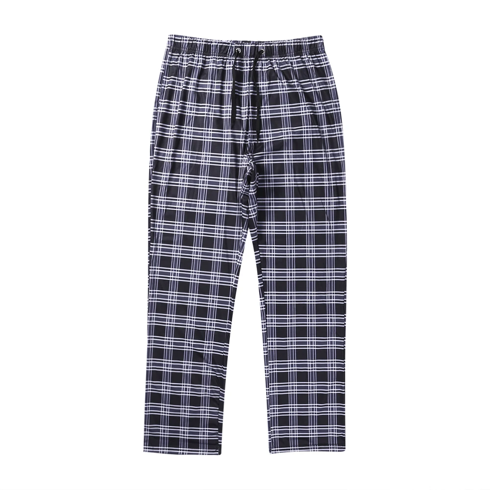 Size M-2XL Casual Loose Pants Trousers Men's Loose Sleep Bottoms Plaid Flannel Lounge/Pajama Pants plus size pajama pants