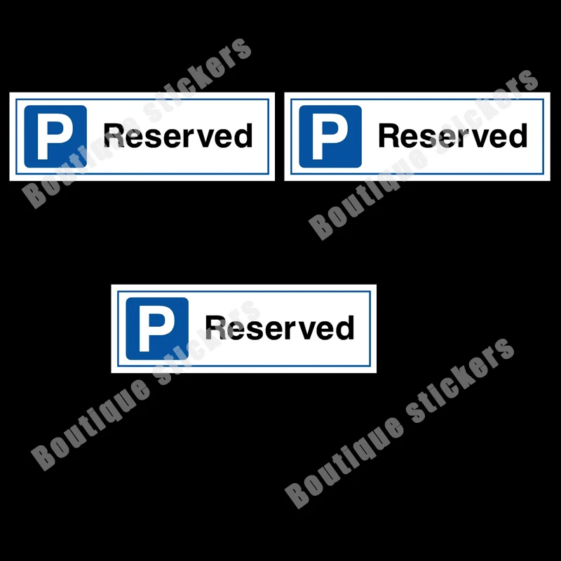 

3X Reserved Parking Sign Sticker High Quality Application Sticker To Remind Everyone Waterproof Hot Sale Decal PVC Vinyl