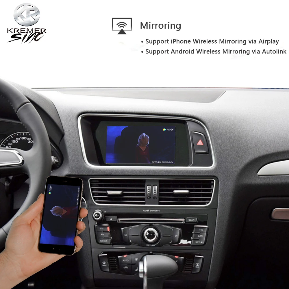 Беспроводной Apple CarPlay Android Авто модернизация для Audi Q1 Q2 Q3 Q5 Q7 Mirror Link MMI2G MMI3G MIB B8 B9 |