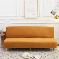 armless sofa bed cover folding camel modern seat slipcovers stretch couch cover without armrest protector elastic spandex