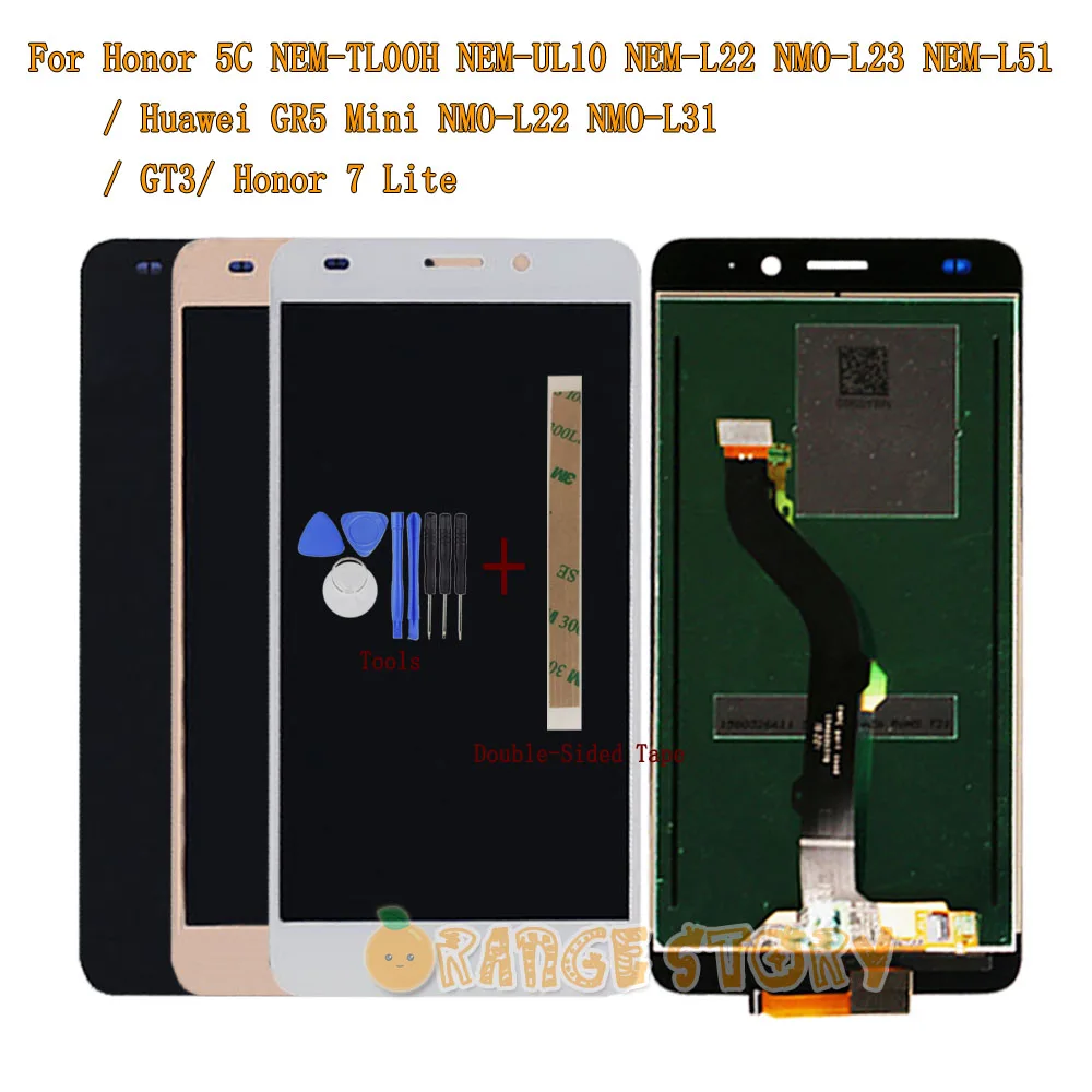 Новый ЖК дисплей монитор сенсорный датчик экрана в сборе для huawei Honor 5C/GT3/GR5 мини NMO