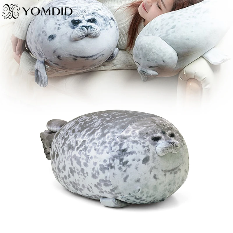 

Angry Blob Seal Pillow Chubby 3D Novelty Sea Lion Doll Plush Soft Stuffed Toy Baby Sleeping Throw Pillow Gifts for Kids Girls