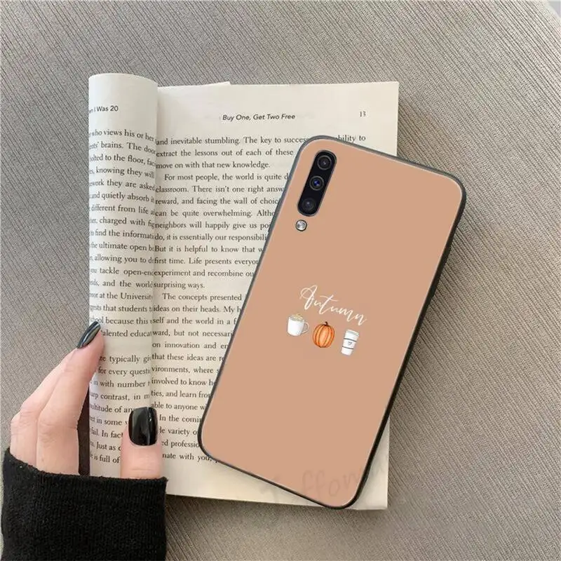 

Fallen leaves Pumpkin Happy Autumn Phone Case For Samsung galaxy S 9 10 20 A 10 21 30 31 40 50 51 71 s note 20 j 4 2018 plus