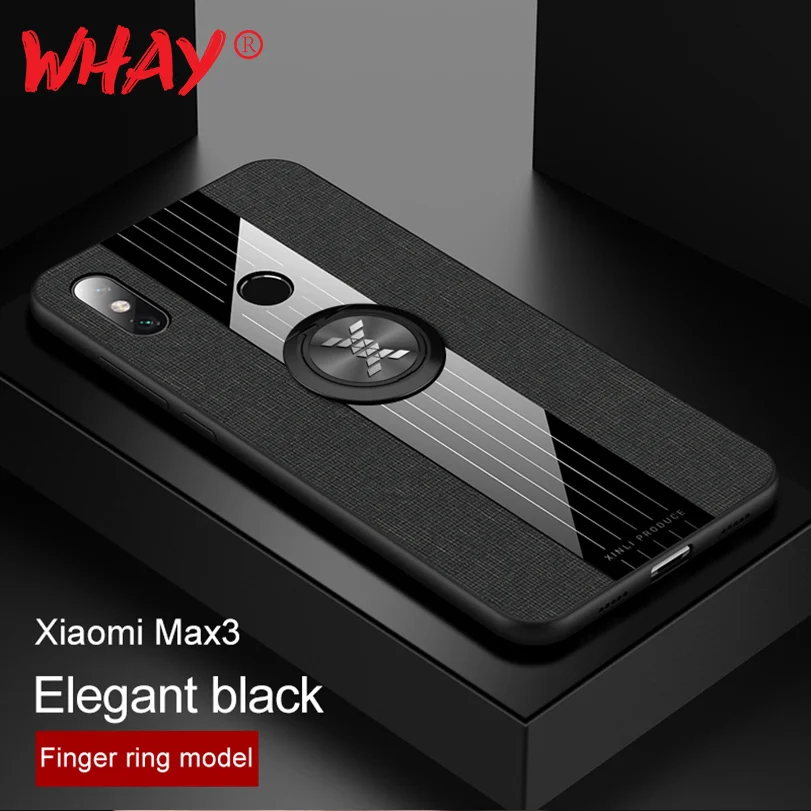 Автомобильный чехол-подставка с кольцом на палец для Xiaomi mi Max 3 2 силиконовый