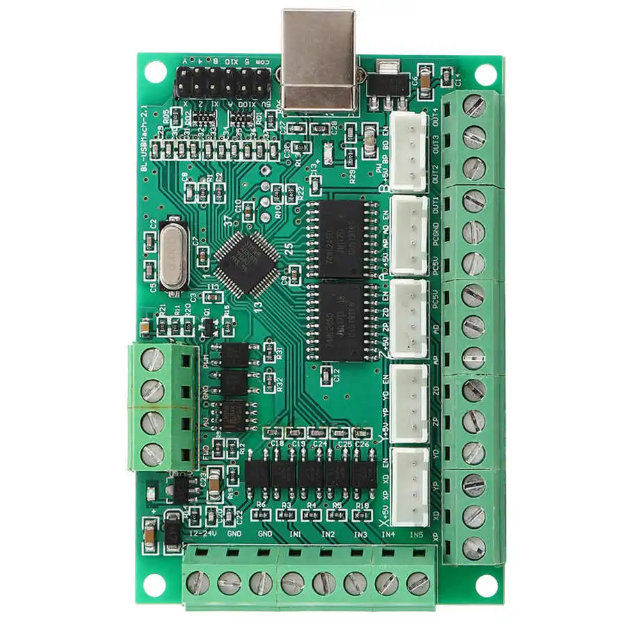 Плата драйвера CNC USB MACH3 100 кГц ветвь 5 осевой порт карта управления движением 12 24 В