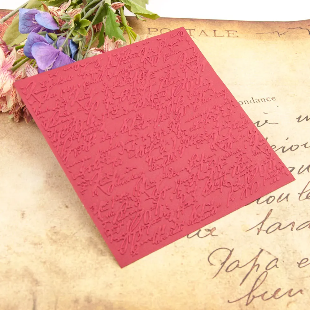 

15x15cm Words Embossing Folders Plastic for Scrapbooking Diy Template Photo Album Card Making