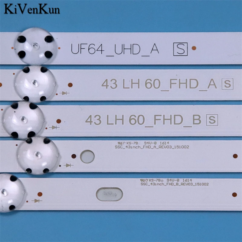 ТВ светодиодный для LG 43UF671V 43UF675V 43UF6800 43UF6807 43UH6030 43UH603V 43UH6100 43UH6107 Подсветка полоски