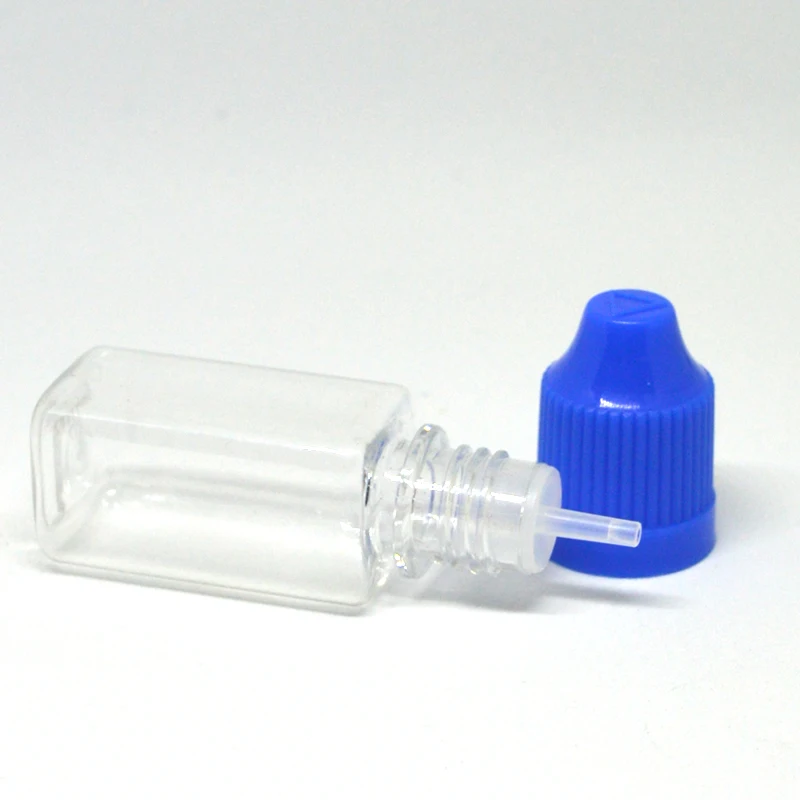 2 шт прозрачная квадратная пустая ПЭТ Бутылка Жесткая 10 мл пластиковая