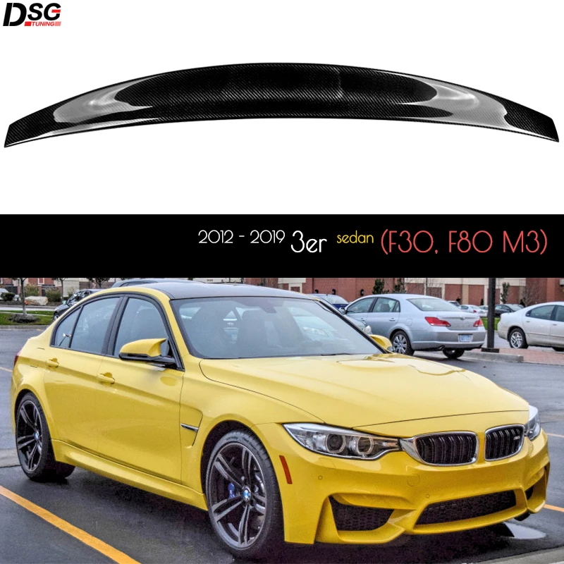 Задний спойлер из настоящего углеродного волокна для BMW 3 серии 2012 2018 F30 & 2015 20 19 F80 M3