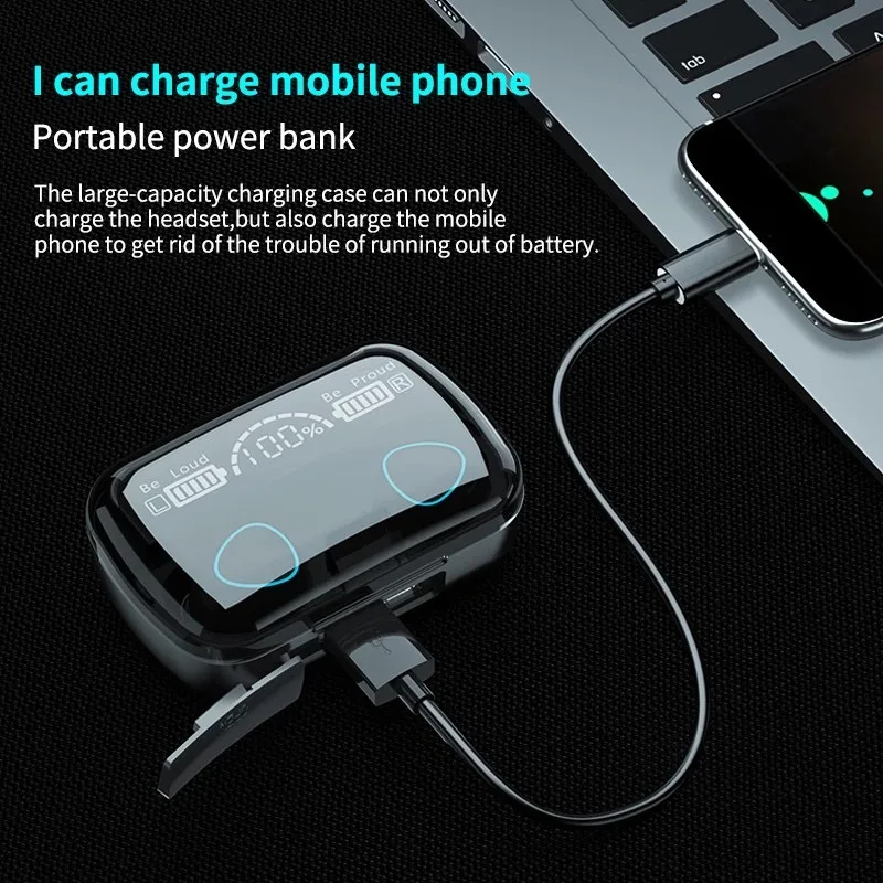 3500mAh Power Bank Headset for Phone Bluetooth M10 Earphones Wireless Earphone Tws Headphones Blutooth Ear Buds Sport Hifi Sale |