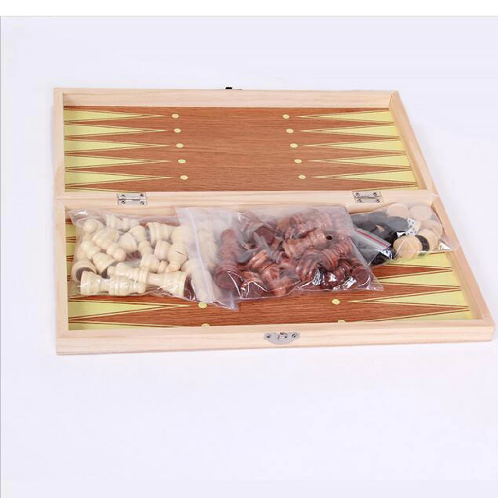 Складной Деревянный дорожный Шахматный набор 3 в 1 11 4 дюйма шахматный шахматная