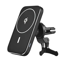 15w magnetic car wireless charger qi fast charging mount air vent phone stand for iphone 12 pro max mini magsafes car holder