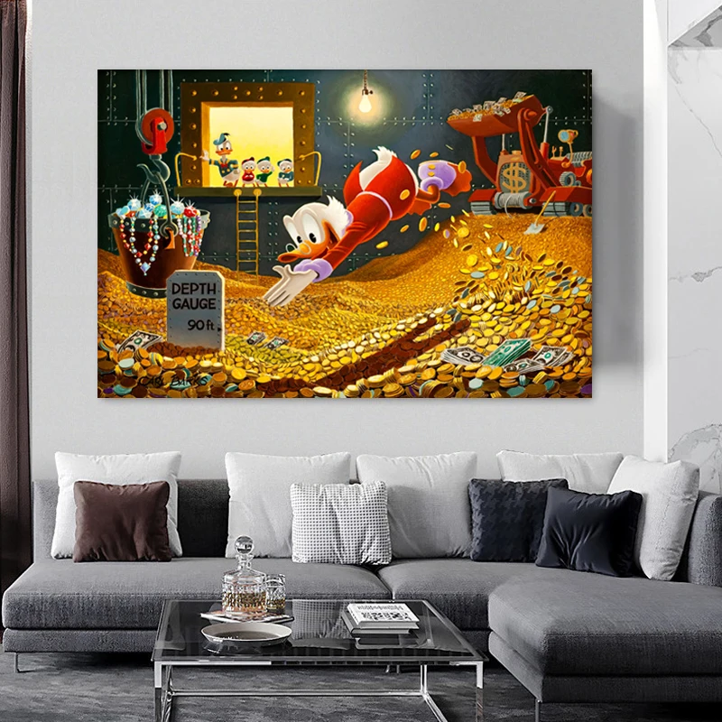 Мультяшный фильм Дональд Дак HD холст Декор для дома гостиной спальни настенная