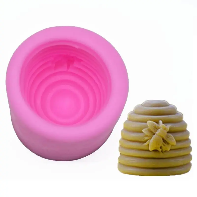 

D2TD 2Pc Bee Honeycomb Candle Mold Beehive Silicone Mold Kit Beeswax Candle Soap DIY