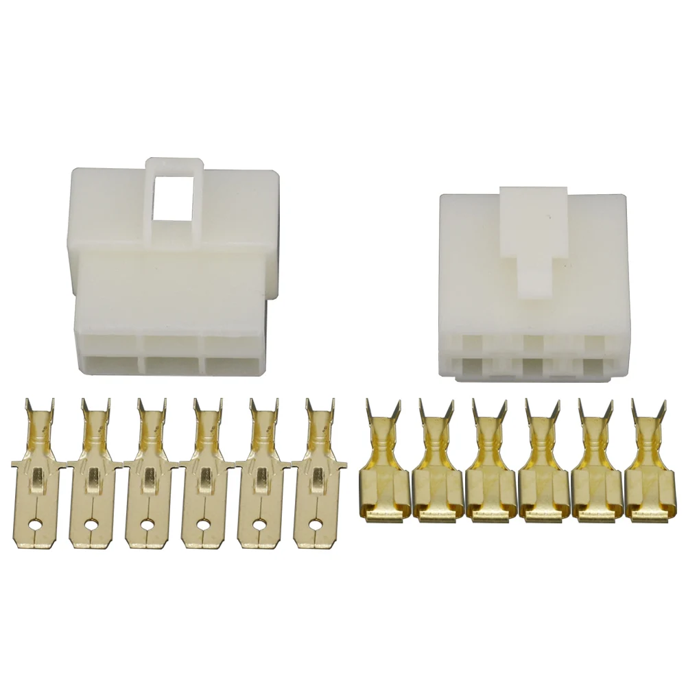 

6.3 Series All New 6 Pin DJ7061-6.3 ABS Plastic Electrical Wire Connectors Plug Male Female Automobile Connector