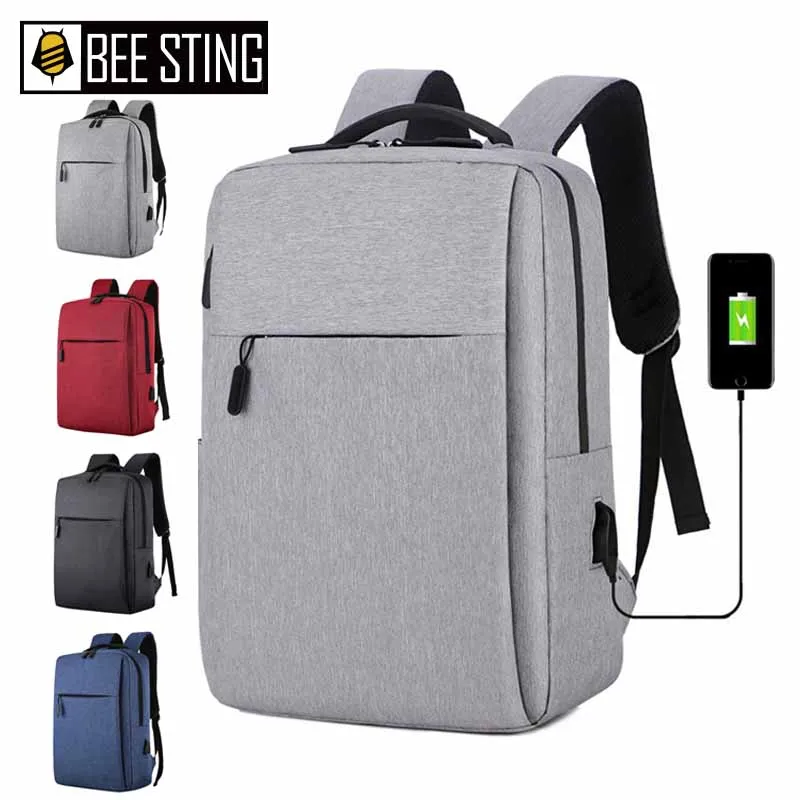 

15'' Laptop Bag Women Portable School Bag With USB Charging For macbook pro 13‘’ samsung notebook Men's Leisure Travel Backpack