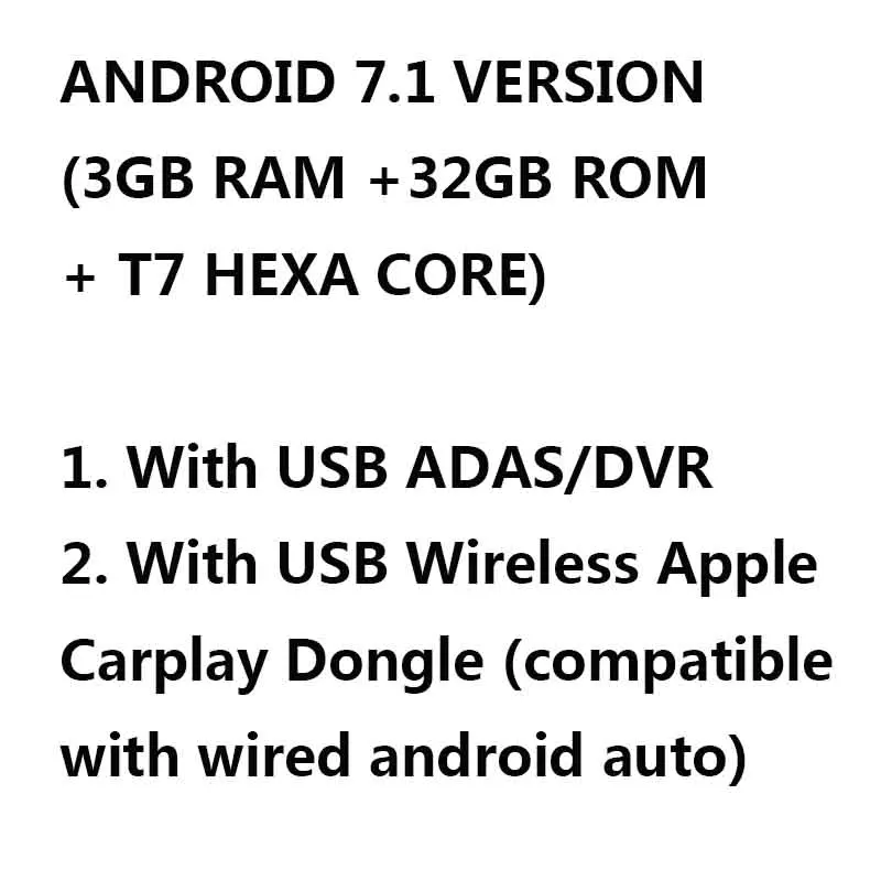 7.1 3GB Carplay Adas Android 6,0 видео Интерфейс для Nissan Patrol y62 Armada 2012- года, встроенный WI-FI Bluetooth Mirrorlink и gps навигации - Размер экрана, дюймов: 7.1 3GB Carplay Adas