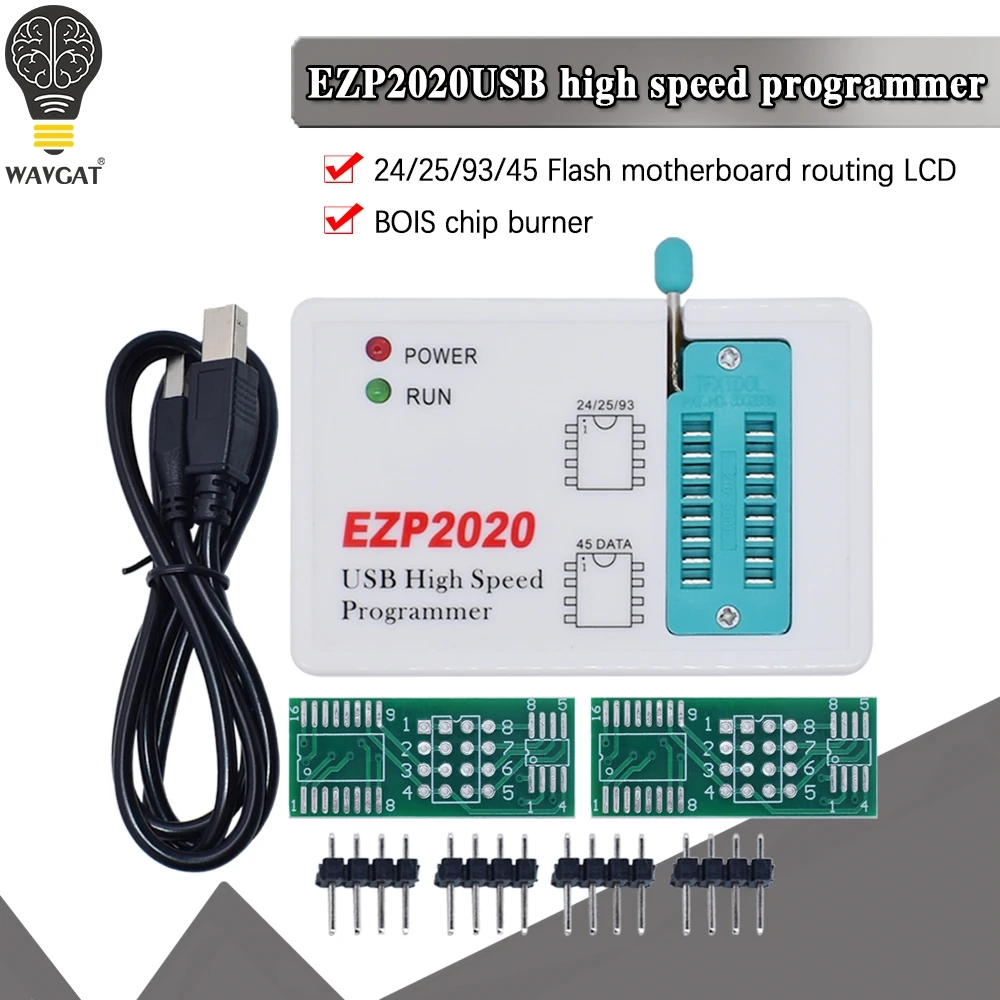 Высокоскоростной USB программатор WAVGAT EZP2020 с интерфейсом SPI лучше чем EZP2013 EZP2010 2011
