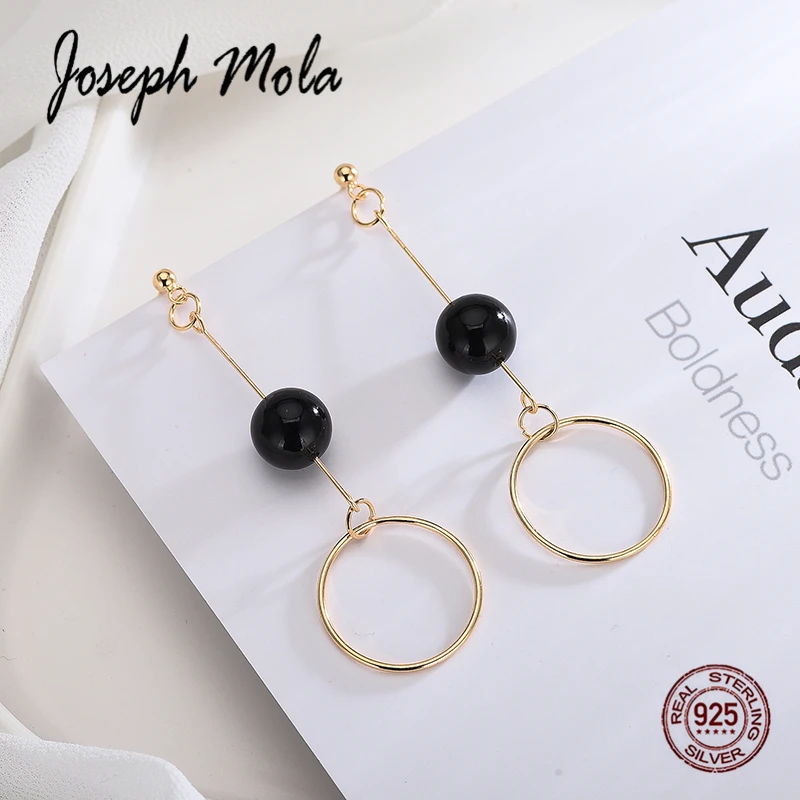 Joseph Mola 925 стерлингового серебра классического золотого цвета Круглый Круг