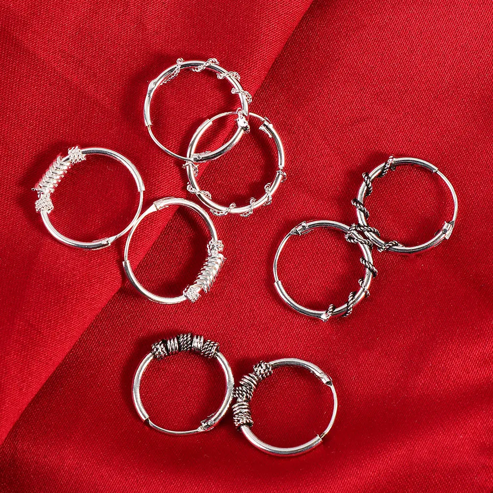 1 пара винтажных круглых сережек для женщин и девочек простые круглые маленькие