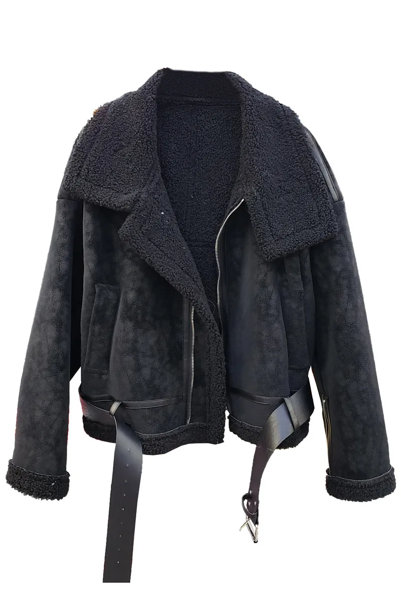 

Fleece Thickened Fur Coat Female Short Jacket 2020 Autumn and Winter Lamb Wool Liner Leather Coat Women PU Jacket Streetwear
