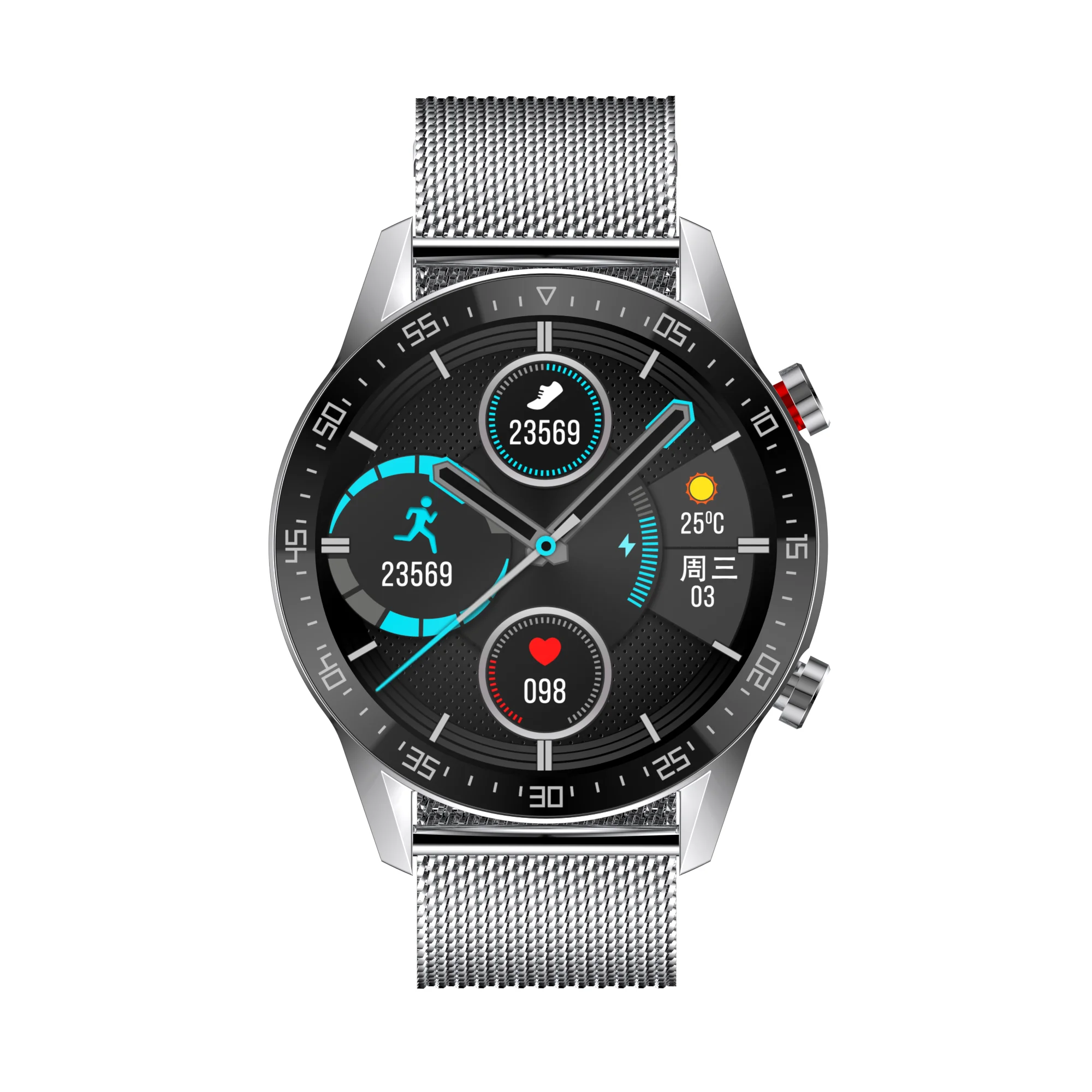 

Smart Watch Men Full Touch Screen Sport Fitness Watch IP67 Waterproof BlueT For Android ios smartwatch Men+box