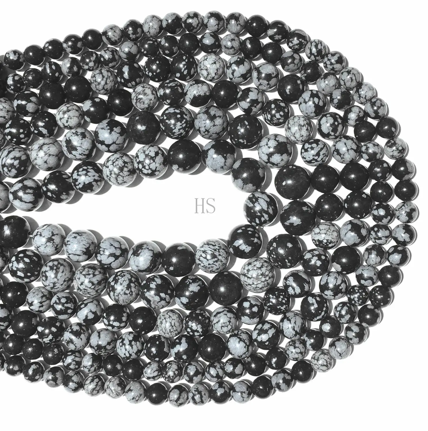 

Snow Flake Jasper Smooth Round Loose Stone Beads Healing Energy Gemstone Jewelry Making Bracelet Necklace Design 4 6 8 10 12mm