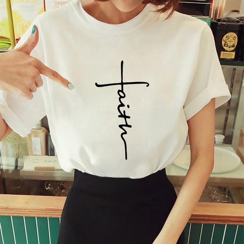 

Women's T-shirt White Wild Tshirt O-neck Short Sleeve Tshirt ladies Simple Tshirt Casual Tee shirt female 2021 Summer T-shirt