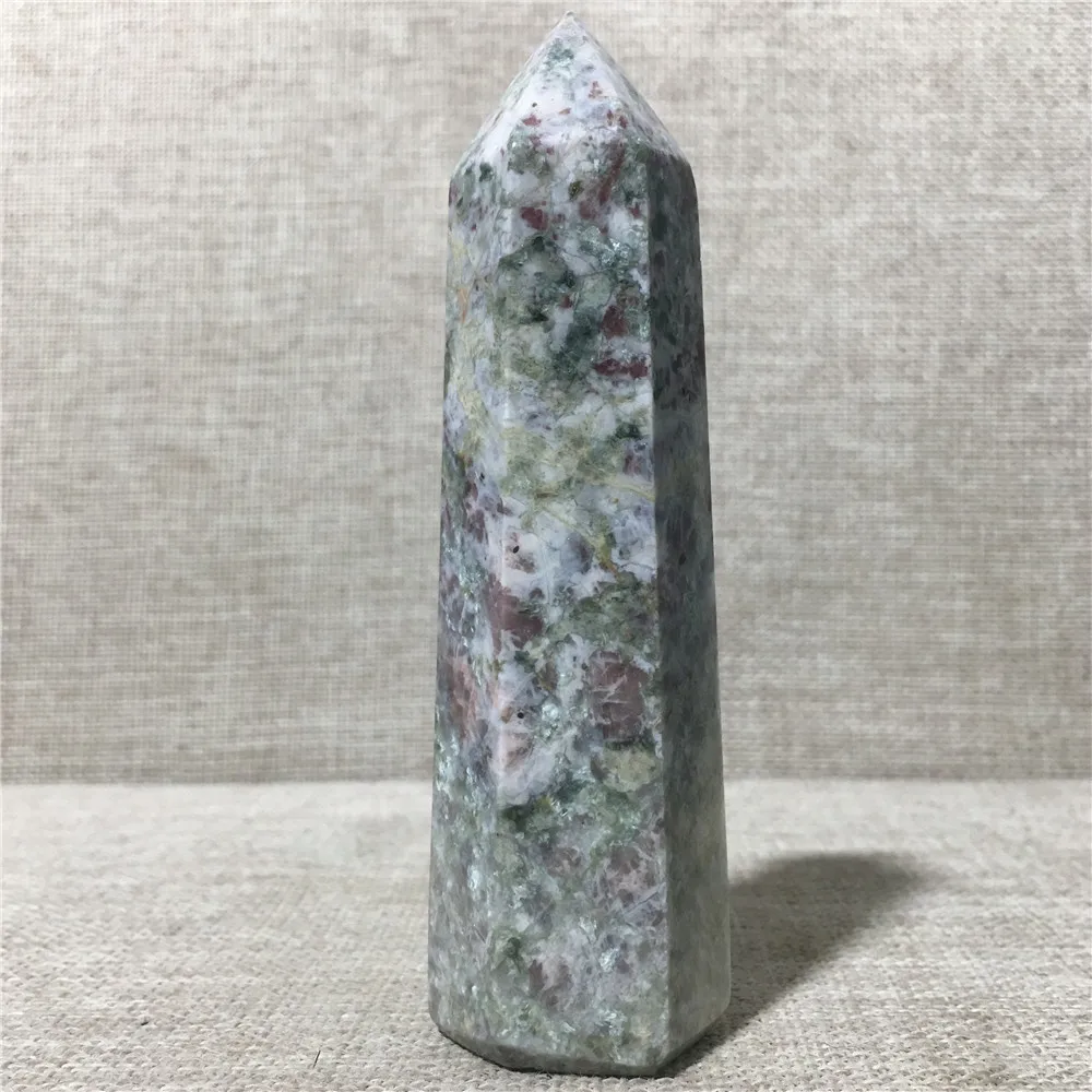 

Natural Tower Ruby Kyanite Quartz Crystal Gift Home Furnishing Decoration Point Stone Rod Column Hexagonal Prisms Healing Wand