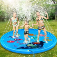 170cm kids inflatable water spray pad round water splash play pool playing sprinkler mat yard outdoor fun pvc swimming pools