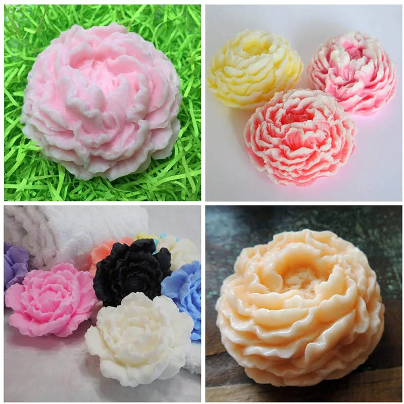 Маленькая Лилия Пион Форма силиконовая форма помадка Шоколадное Мыло формы