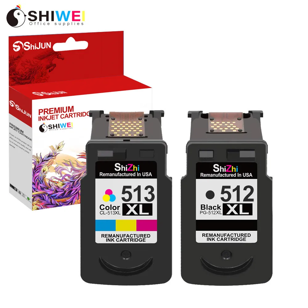 SHIWEI для Canon PG 512 XL CL 513xl PG512 MX320 MX330 MX340 MX350 iP2700 iP2702 MP240 MP250 Восстановленный картридж